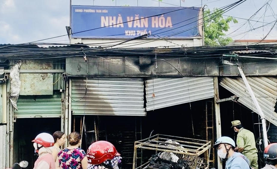 Điều tra vụ cháy Nhà văn hóa khu phố ở Đồng Nai