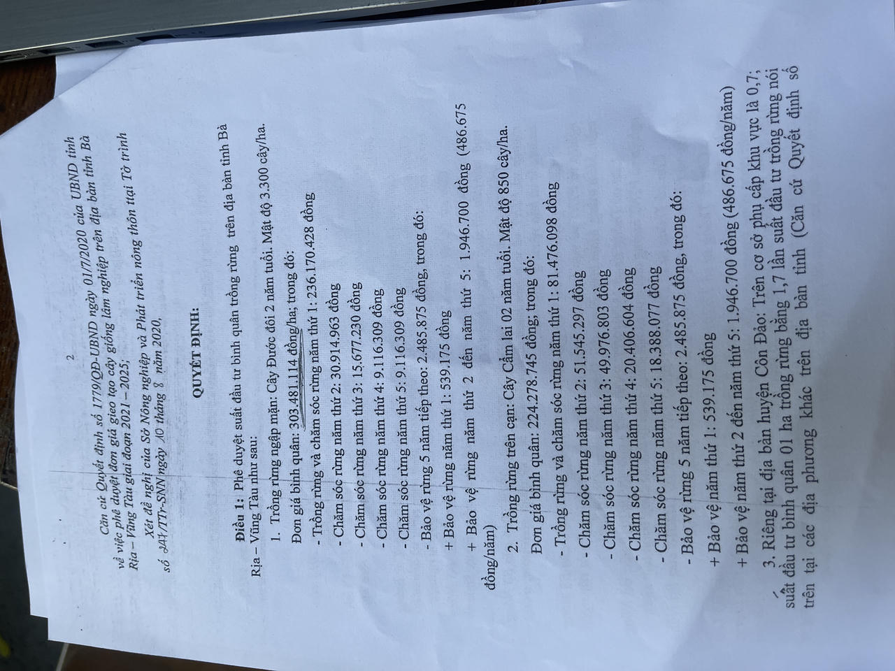 Băn khoăn vì đơn giá trồng rừng thay thế tại Bà Rịa - Vũng Tàu tăng đột biến