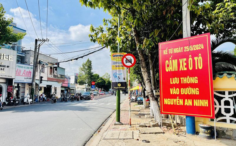 Thành phố Dĩ An điều chỉnh giao thông một số tuyến đường