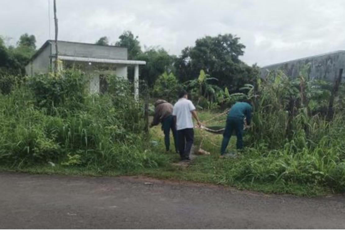 Thi thể người phụ nữ bị quấn chặt, đốt cháy trong nhà tắm ở Bình Phước