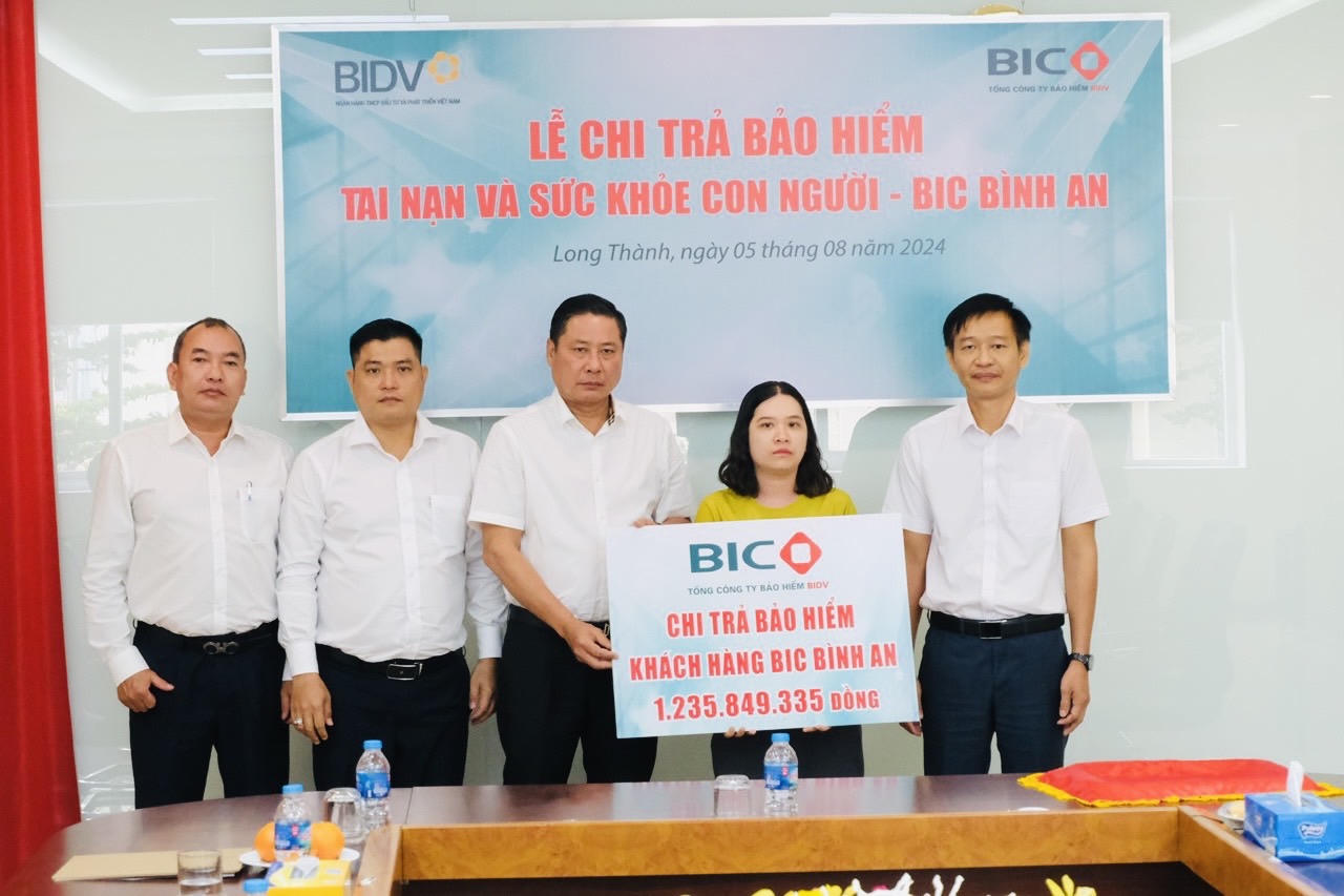 BIC chi trả bảo hiểm hơn 1,2 tỷ đồng cho thân nhân khách hàng bị ngạt nước