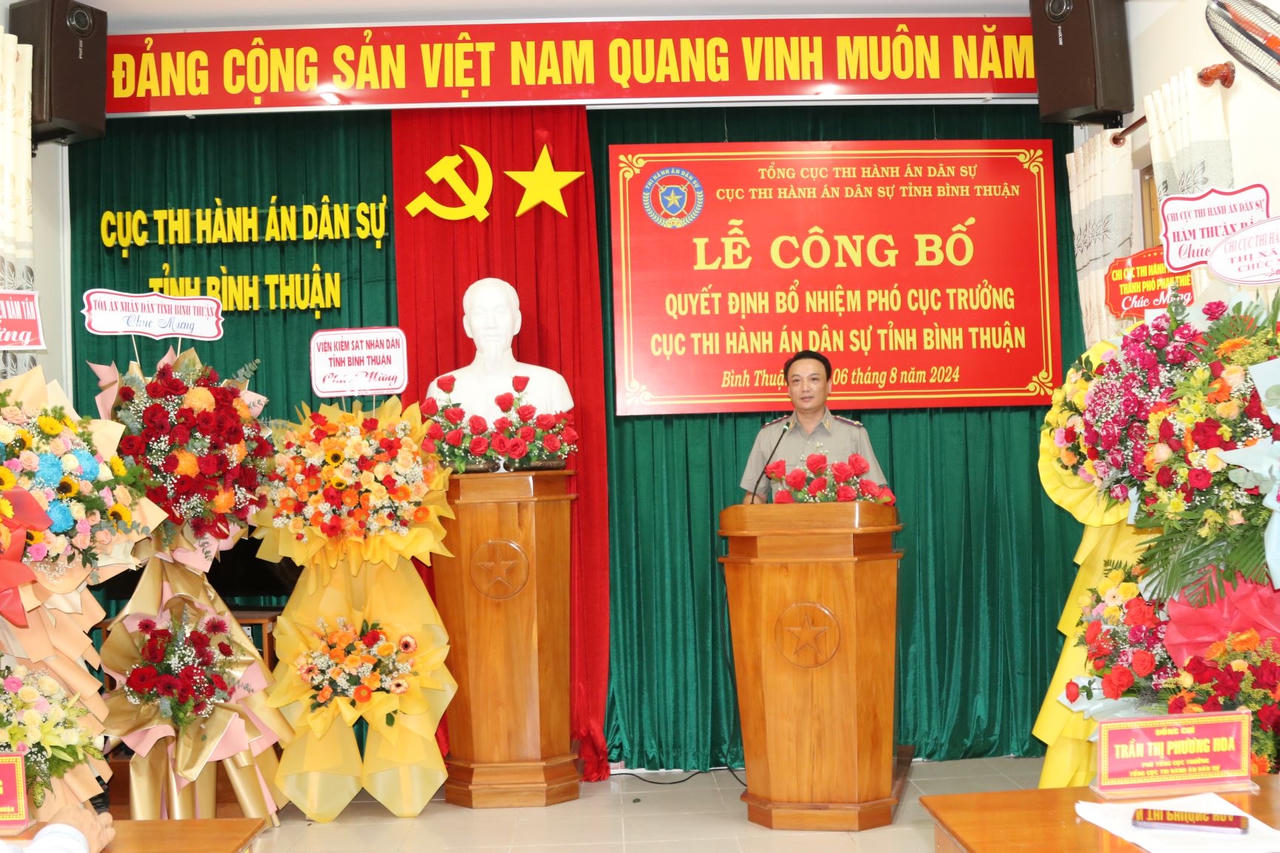 Ông Phạm Ngọc Thắng làm Phó Cục trưởng Cục Thi hành án dân sự tỉnh Bình Thuận