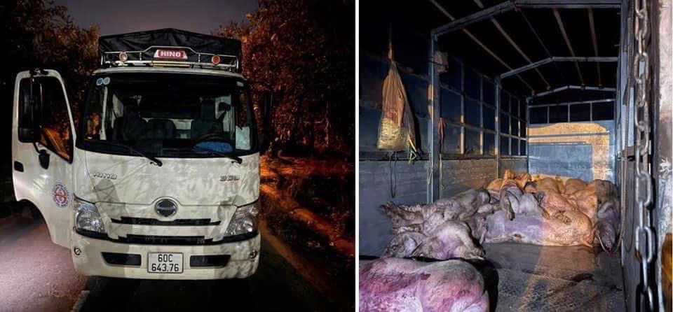Đồng Nai: Phát hiện vụ vận chuyển heo chết và buôn bán phụ phẩm động vật bốc mùi hôi thối