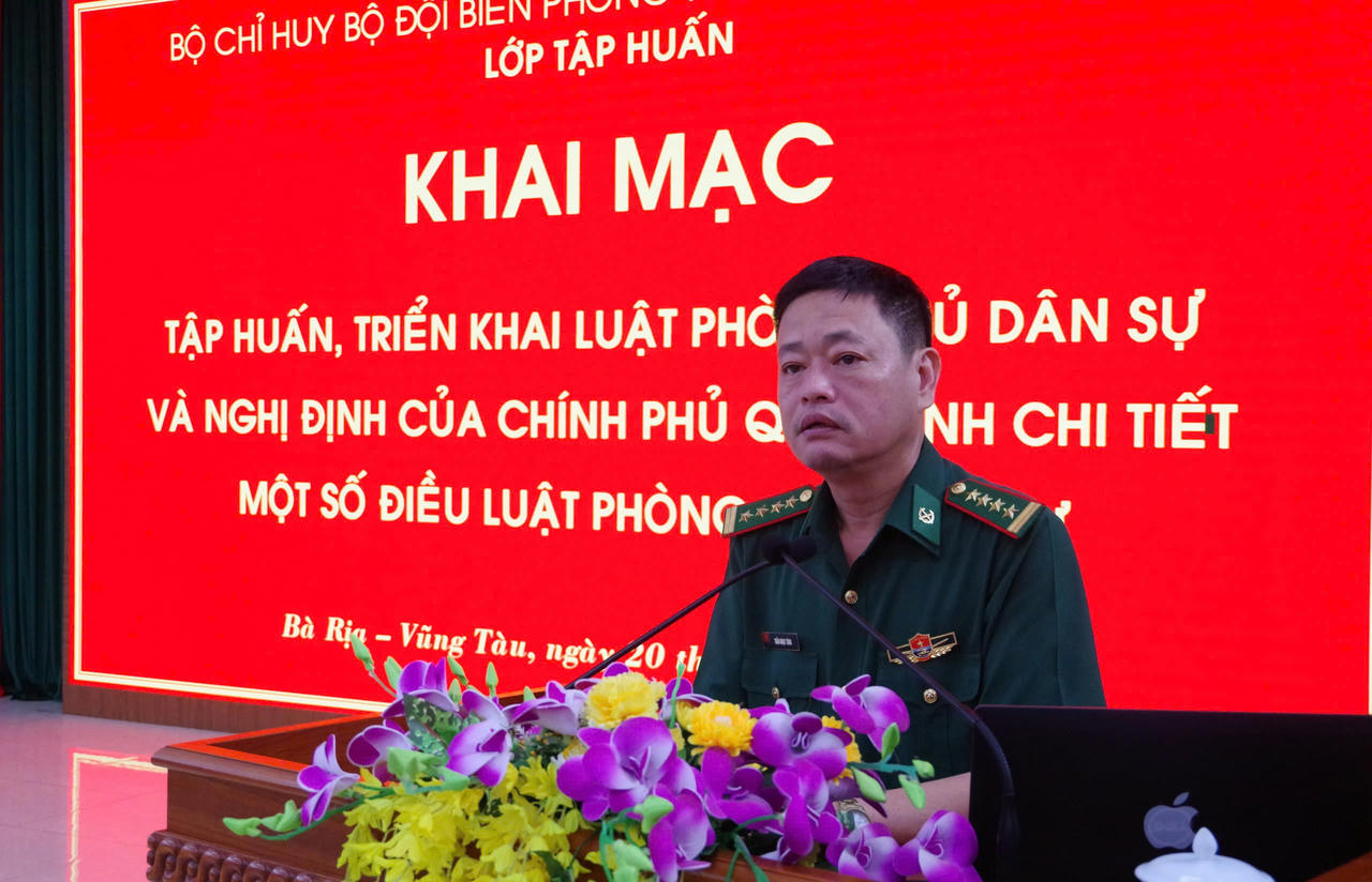 BĐBP tỉnh Bà Rịa - Vũng Tàu tập huấn triển khai Luật Phòng thủ dân sự