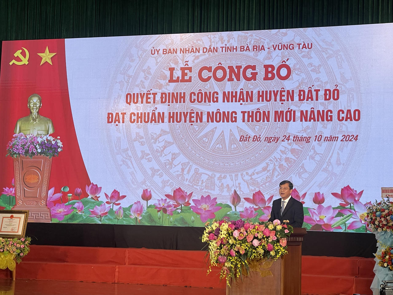 Huyện Đất Đỏ đạt chuẩn huyện nông thôn mới nâng cao năm 2023 