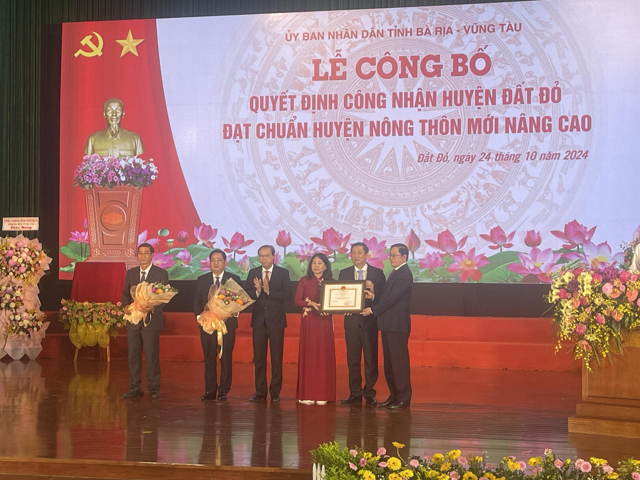 Huyện Đất Đỏ đạt chuẩn huyện nông thôn mới nâng cao năm 2023 