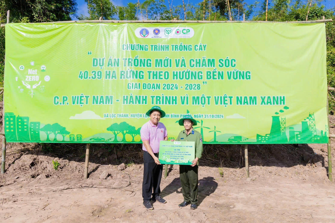 C.P. Việt Nam bàn giao dự án trồng và chăm sóc rừng tại Tà Thiết, tỉnh Bình Phước