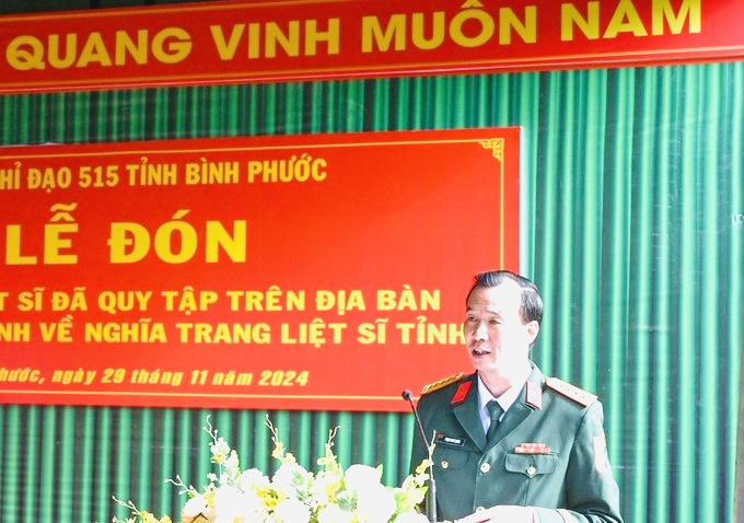 Đón 105 bộ hài cốt về an táng tại Nghĩa trang liệt sĩ tỉnh Bình Phước