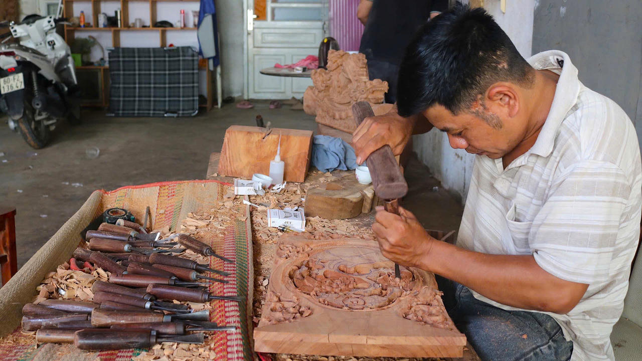 Cuối năm về thăm làng mộc Hố Nai