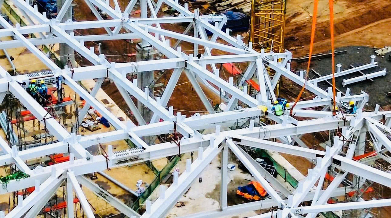 Cận cảnh quá trình lắp ghép 'trái tim' của Sân bay Long Thành nặng 32.000 tấn