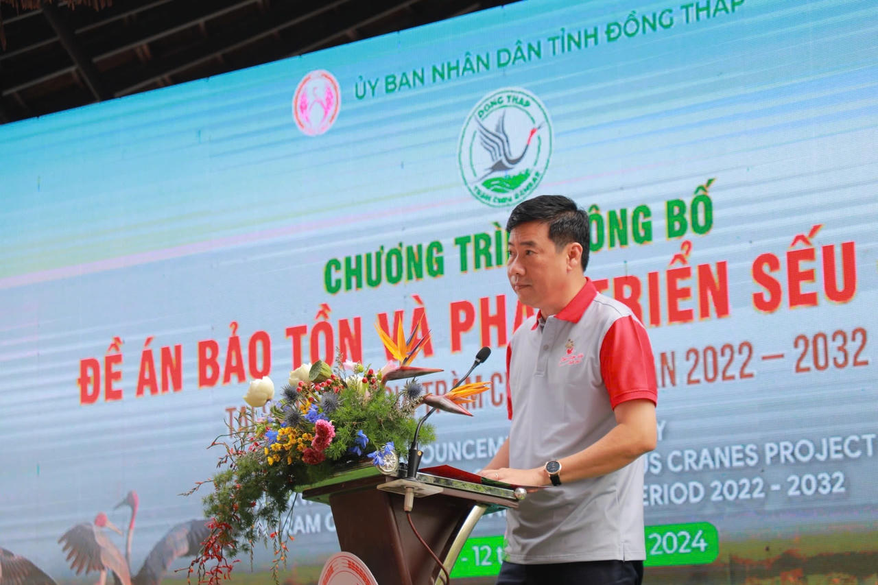 C.P. Việt Nam đồng hành cùng đề án bảo tồn và phát triển Sếu đầu đỏ tại Vườn quốc gia Tràm Chim