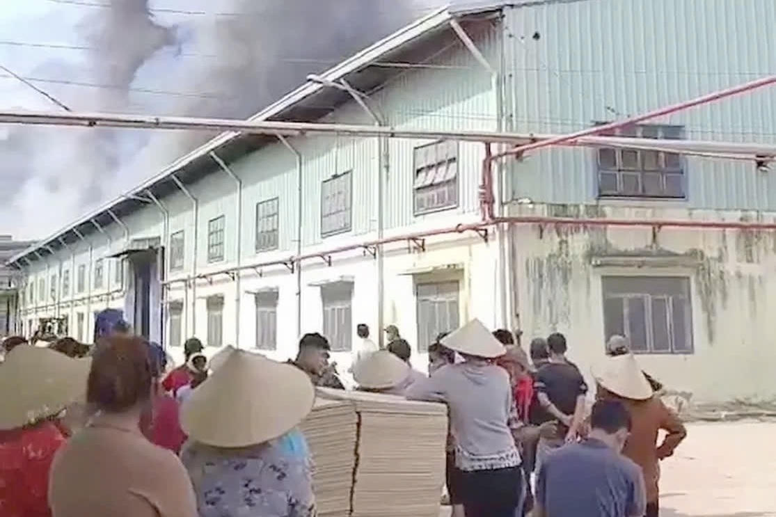 Khẩn trương điều tra vụ cháy lớn tại công ty gỗ ở thành phố Tân Uyên