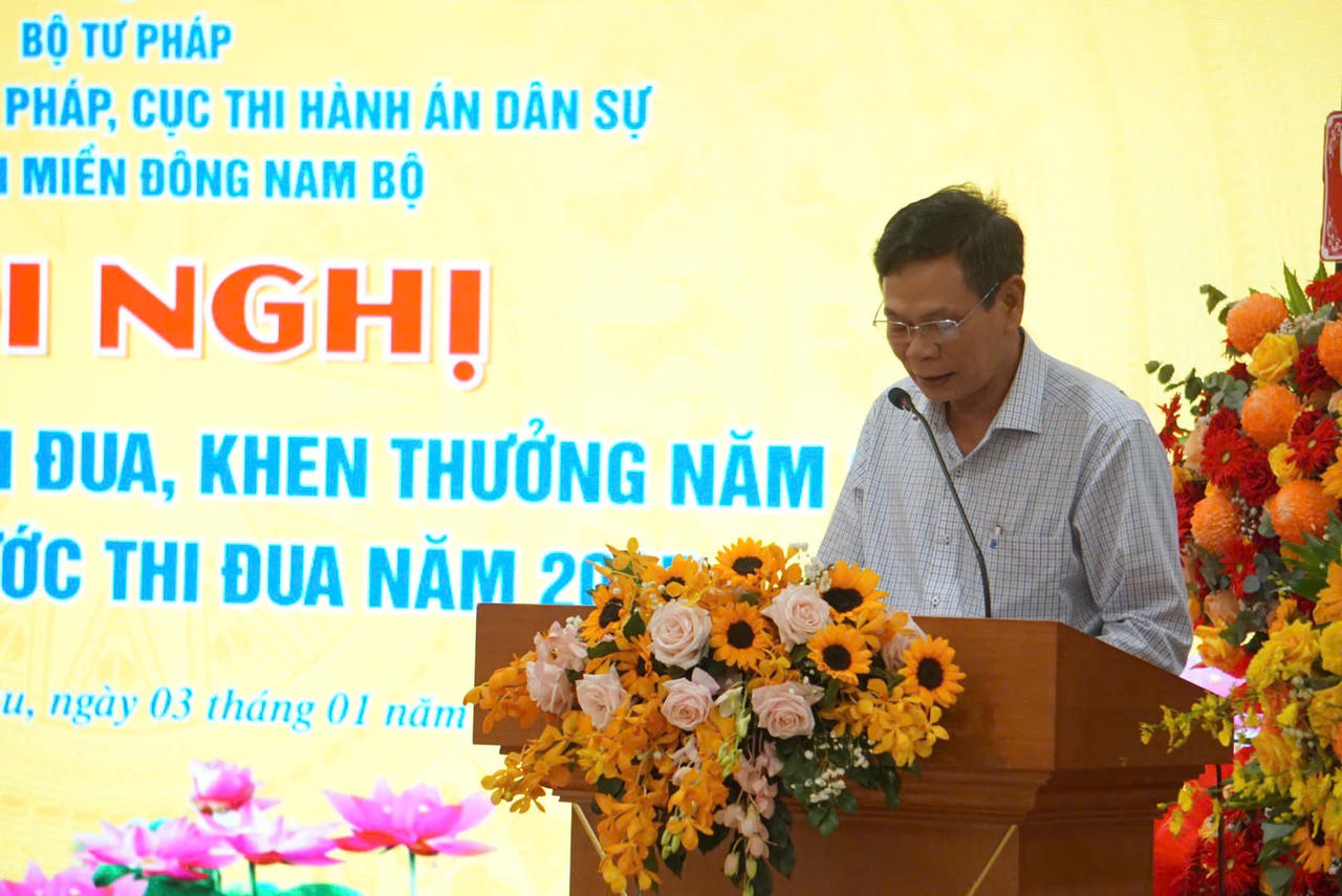 Tổng kết thi đua Cụm thi đua Sở tư pháp, Cục Thi hành án dân sự các tỉnh miền Đông Nam Bộ năm 2024