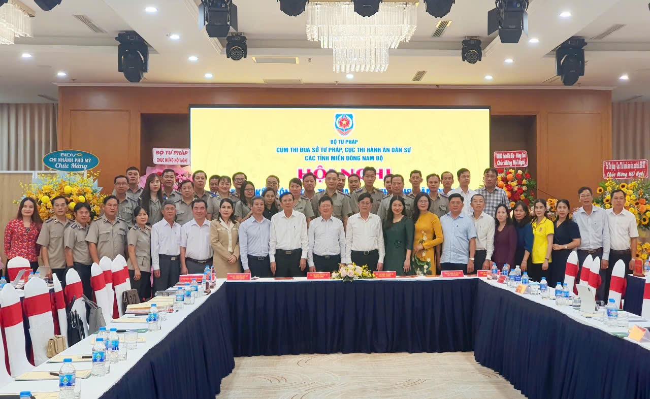 Tổng kết thi đua Cụm thi đua Sở tư pháp, Cục Thi hành án dân sự các tỉnh miền Đông Nam Bộ năm 2024