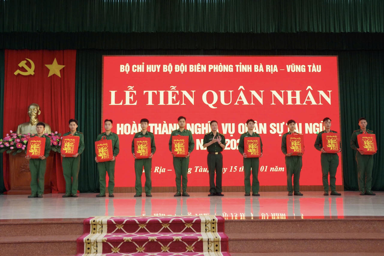 Lễ tiễn quân nhân hoàn thành nghĩa vụ quân sự tại Bà Rịa - Vũng Tàu