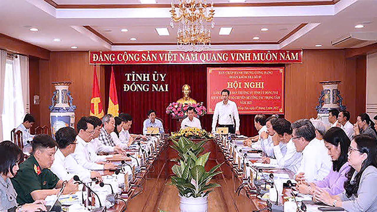 Đoàn kiểm tra của Bộ Chính trị làm việc tại Đồng Nai 