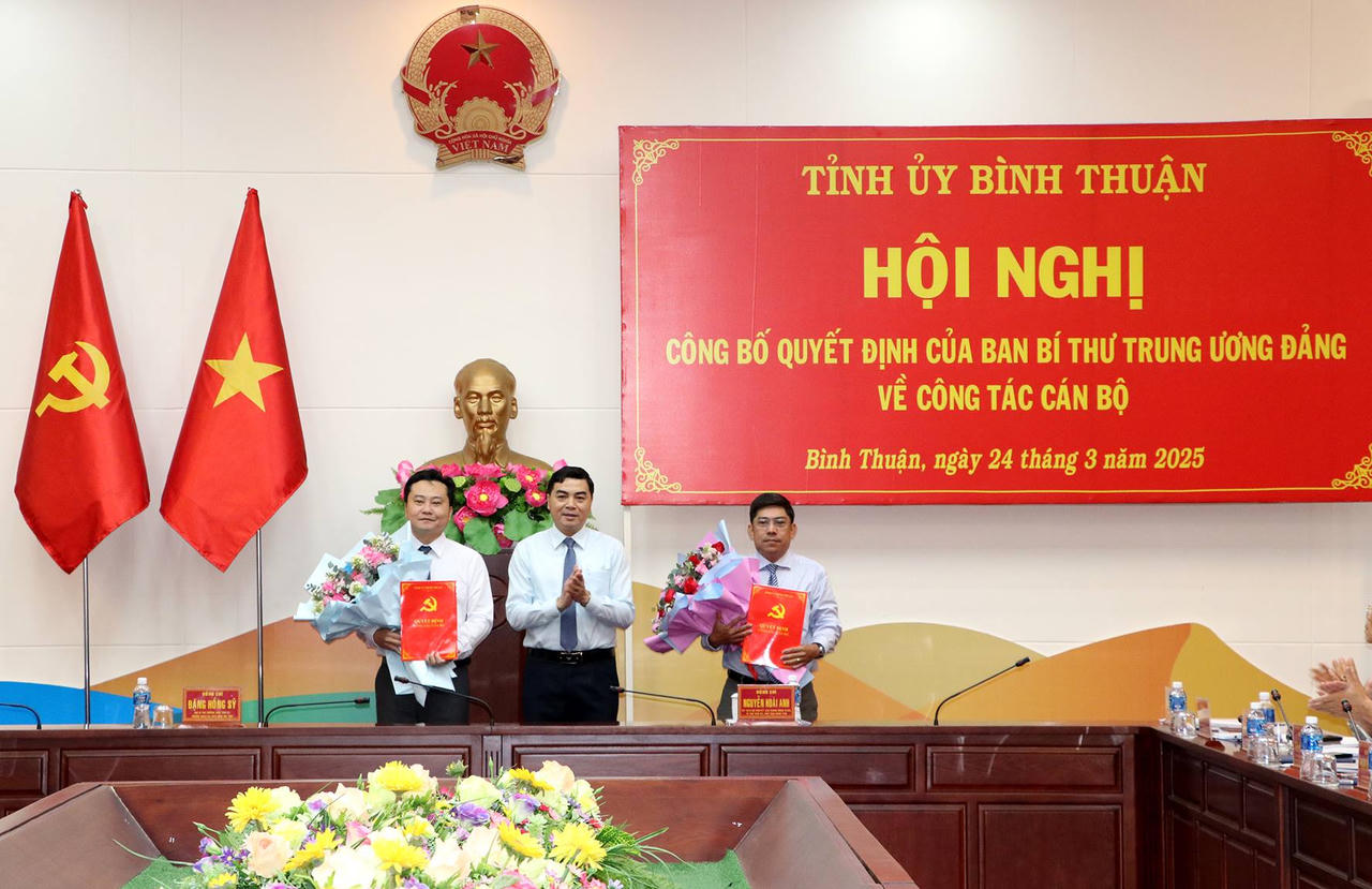 Bình Thuận công bố quyết định của Ban Bí thư về công tác cán bộ