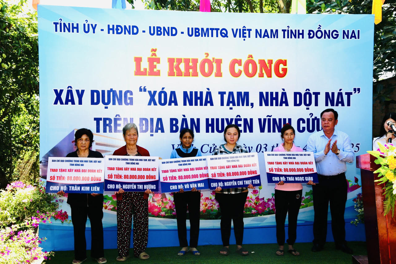 Đồng Nai: Khởi công xóa nhà tạm, nhà dột nát trên địa bàn huyện Vĩnh Cửu