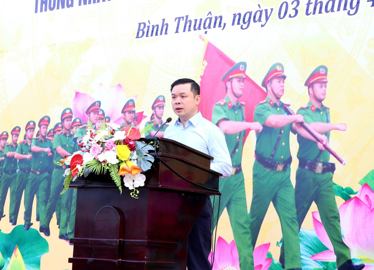 Công an tỉnh Bình Thuận ra quân thực hiện cao điểm tấn công, trấn áp tội phạm