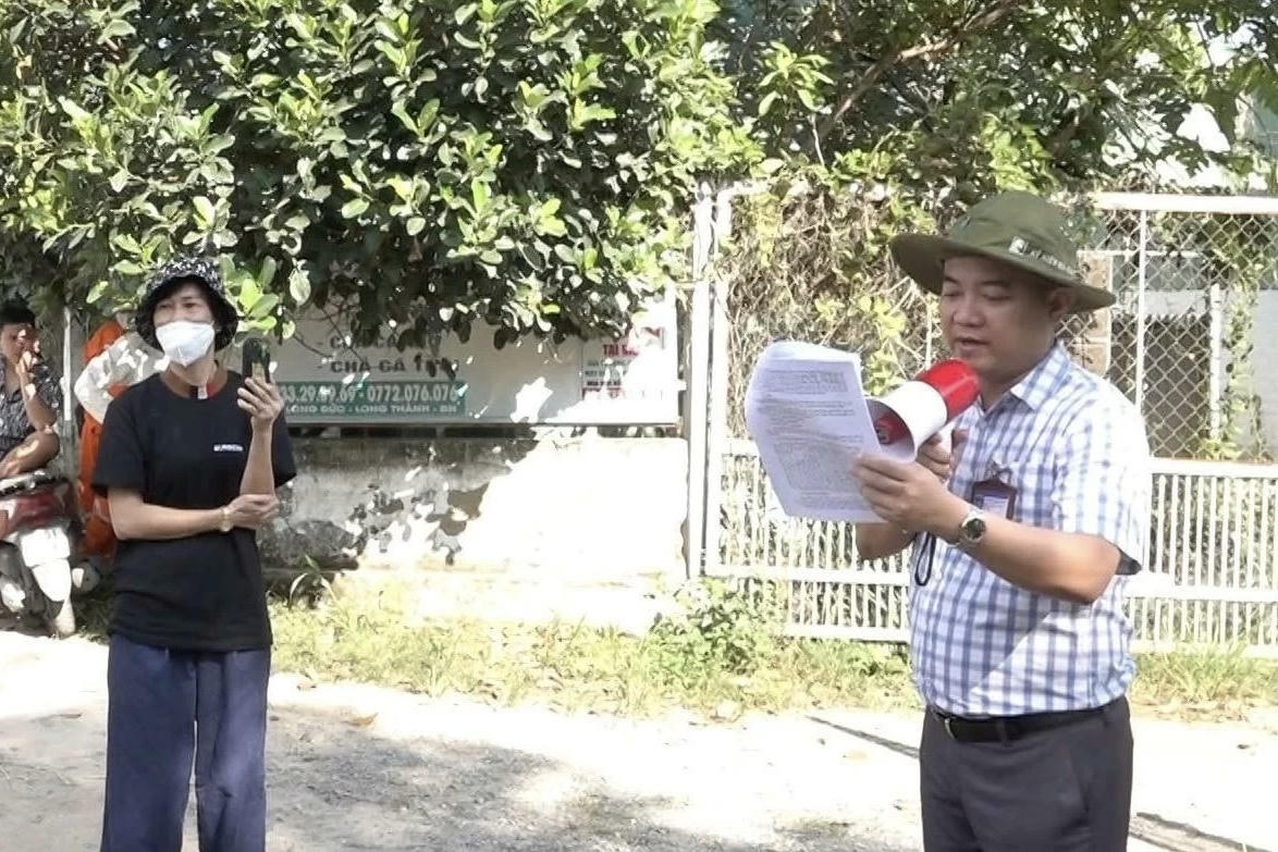 Cưỡng chế thu hồi khu đất đầu tiên tại Dự án cao tốc Biên Hòa - Vũng Tàu đoạn qua Long Thành