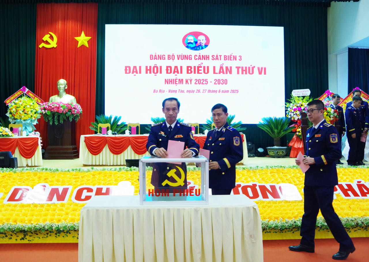 Đại hội Đảng bộ Vùng Cảnh sát biển 3 lần thứ VI, nhiệm kỳ 2025-2030