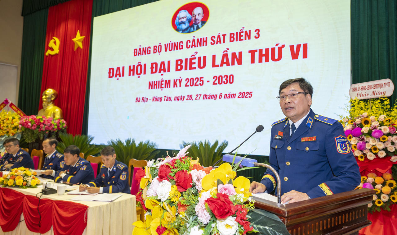 Đại hội Đảng bộ Vùng Cảnh sát biển 3 lần thứ VI, nhiệm kỳ 2025-2030