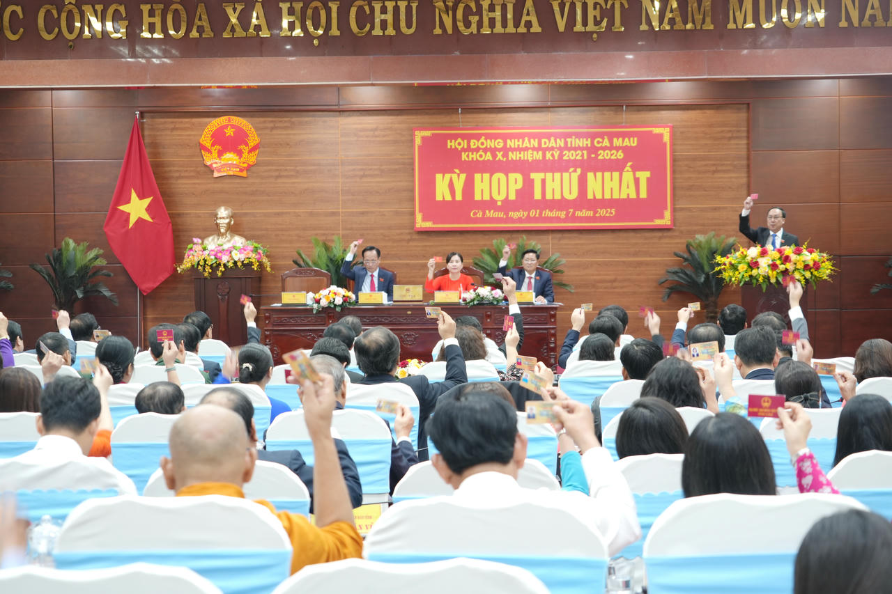 Nghị quyết ban hành mức chi hỗ trợ cho cán bộ, công chức, viên chức và người lao động đến Cà Mau làm việc đã được các Đại biểu HĐND tỉnh biểu quyết thông qua ngày 1/7.