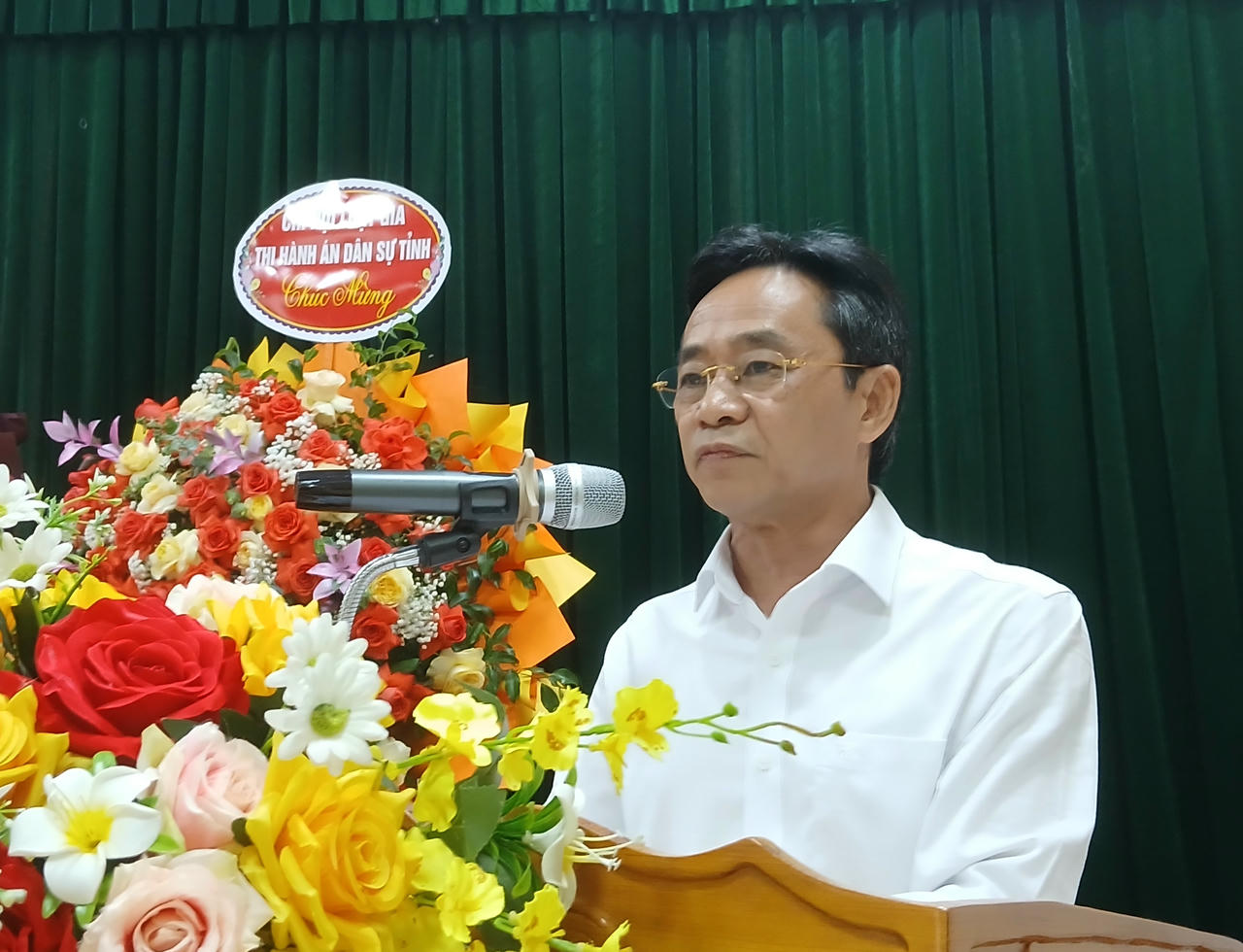 Ông Trần Thế Dũng - Phó Bí thư thường trực Tỉnh ủy Hà Tĩnh phát biểu. Ảnh: Hữu Anh