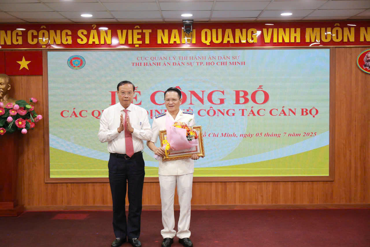 Ông Nguyễn Văn Hòa được bổ nhiệm làm Trưởng Thi hành án Dân sự TPHCM .Ảnh: Cẩm Tú