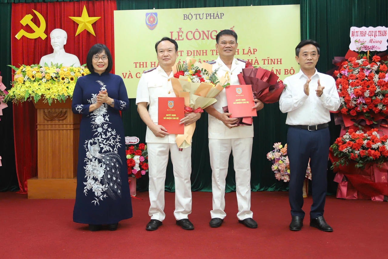 Công bố quyết định thành lập THADS tỉnh Hà Tĩnh và công tác cán bộ theo Đề án tinh gọn bộ máy Công bố quyết định thành lập THADS tỉnh Hà Tĩnh và công tác cán bộ theo Đề án tinh gọn bộ máy