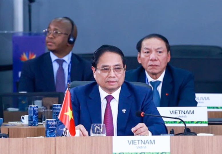 Thủ tướng Chính phủ Phạm Minh Chính phát biểu tại Phiên thảo luận cấp cao BRICS mở rộng về 