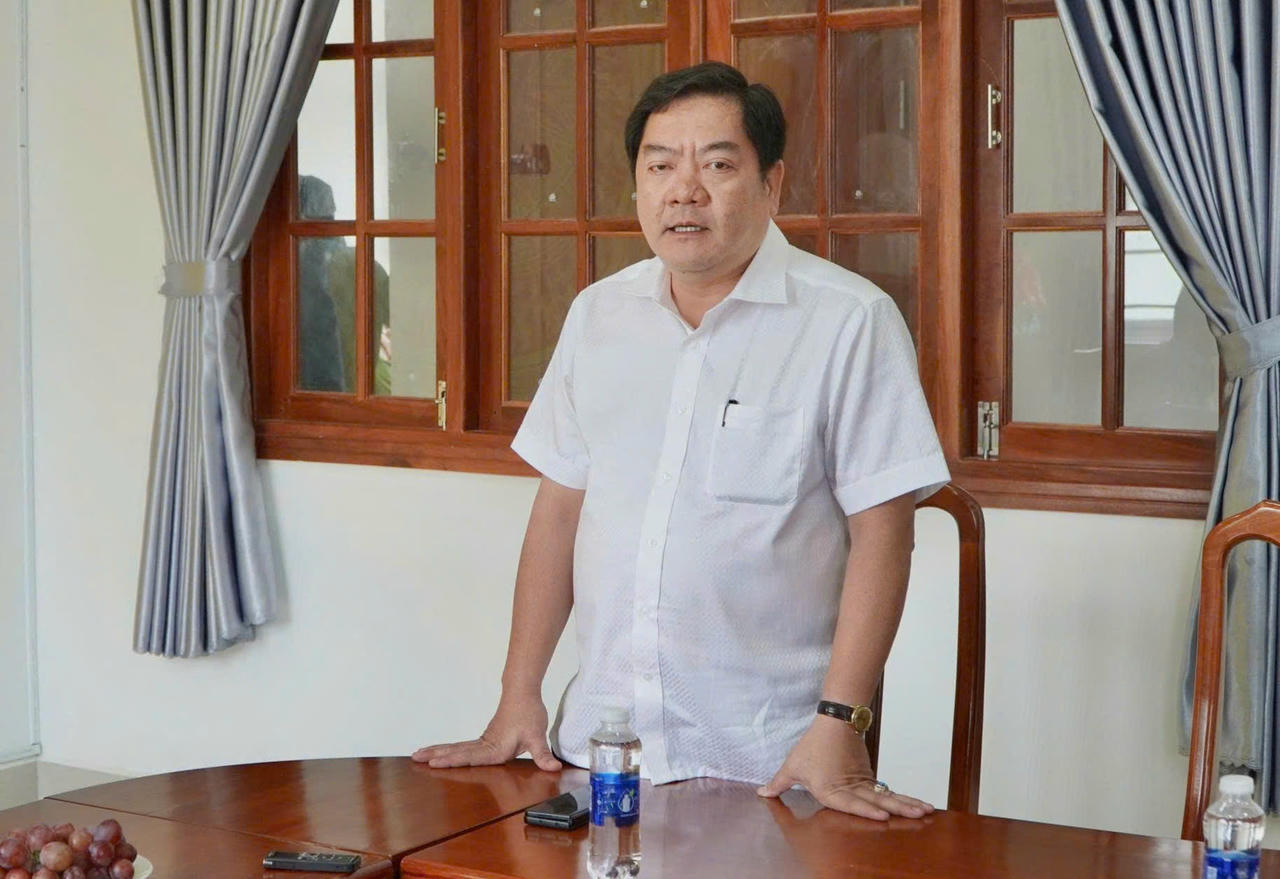 Ông Lâm Minh Công - Bí thư xã Châu Thành, tỉnh An Giang phát biểu tại buổi làm việc