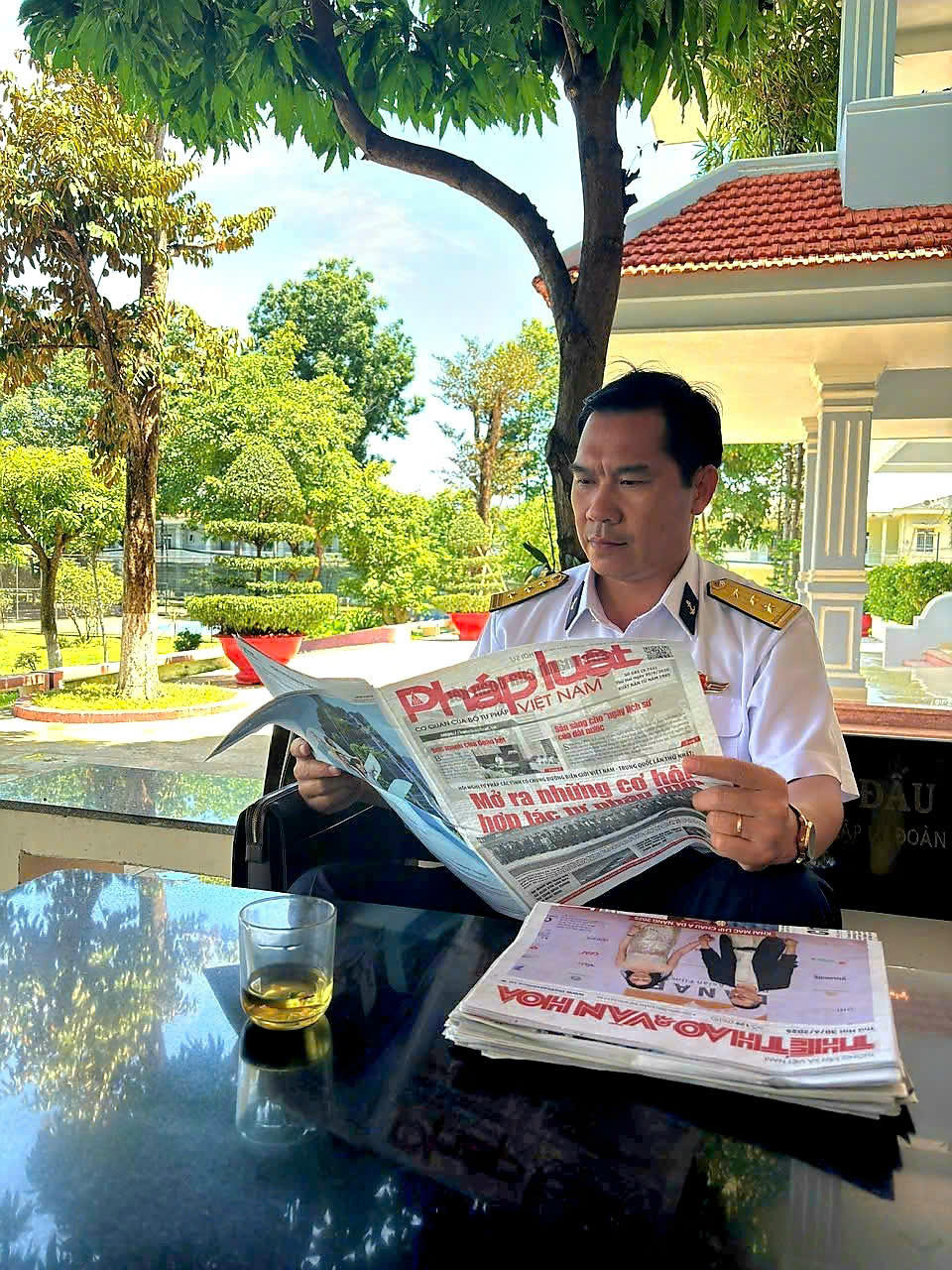 Thượng tá Trần Thanh Vũ, Bí thư Đảng uỷ, Chính uỷ Lữ đoàn 171 Hải quân tự hào chia sẻ về hành trình 59 năm, một chặng đường giữ vững chủ quyền biển đảo Tổ quốc của Lữ đoàn.