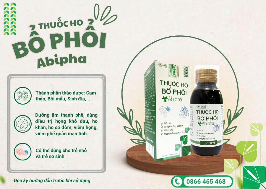 Thuốc ho bổ phổi Abipha được phát triển dựa trên bài thuốc Dưỡng âm thanh phế thang.