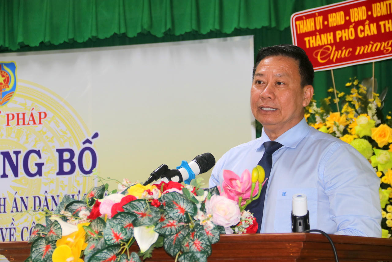 Thứ trưởng Nguyễn Thanh Ngọc phát biểu tại buổi lễ