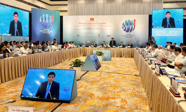 Phó Thủ tướng nhấn mạnh: Việt Nam muốn tăng trưởng nhanh, bền vững phải có tư duy mới, tầm nhìn mới, tâm thế mới; phải hành động quyết liệt, thực hiện cải cách mạnh mẽ, với quyết tâm chính trị cao nhất, sự đoàn kết đồng lòng mạnh mẽ nhất của toàn dân tộc và có sự ủng hộ của bạn bè quốc tế - Ảnh: VGP/Thu Sa
