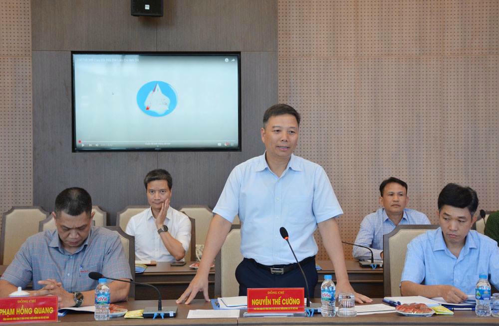 Ông Nguyễn Thế Cường, Phó Tổng Giám đốc VEC phát biểu tại buổi làm việc