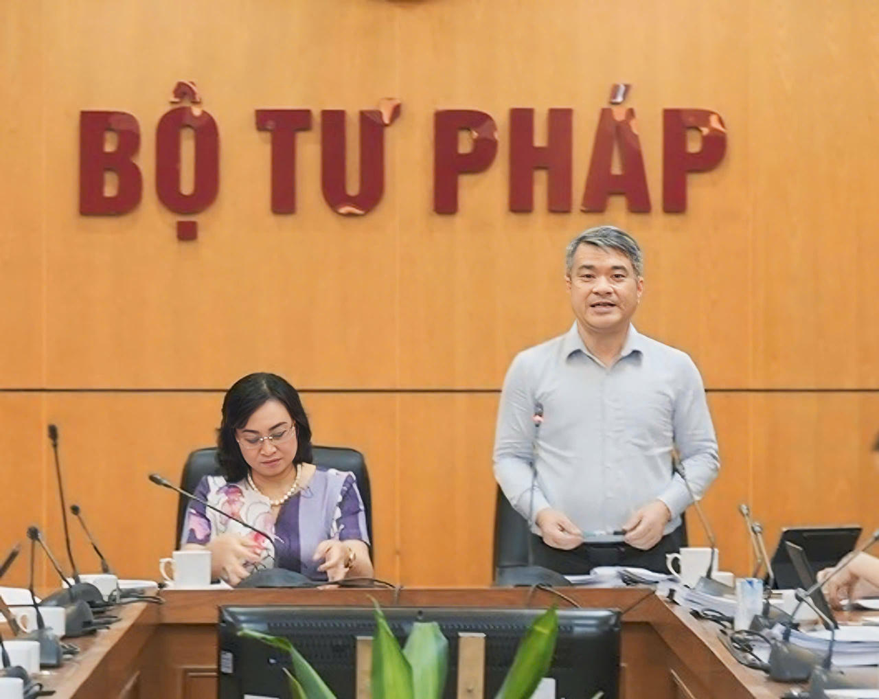 Thứ trưởng Nguyễn Thanh Tú phát biểu tại buổi thẩm định