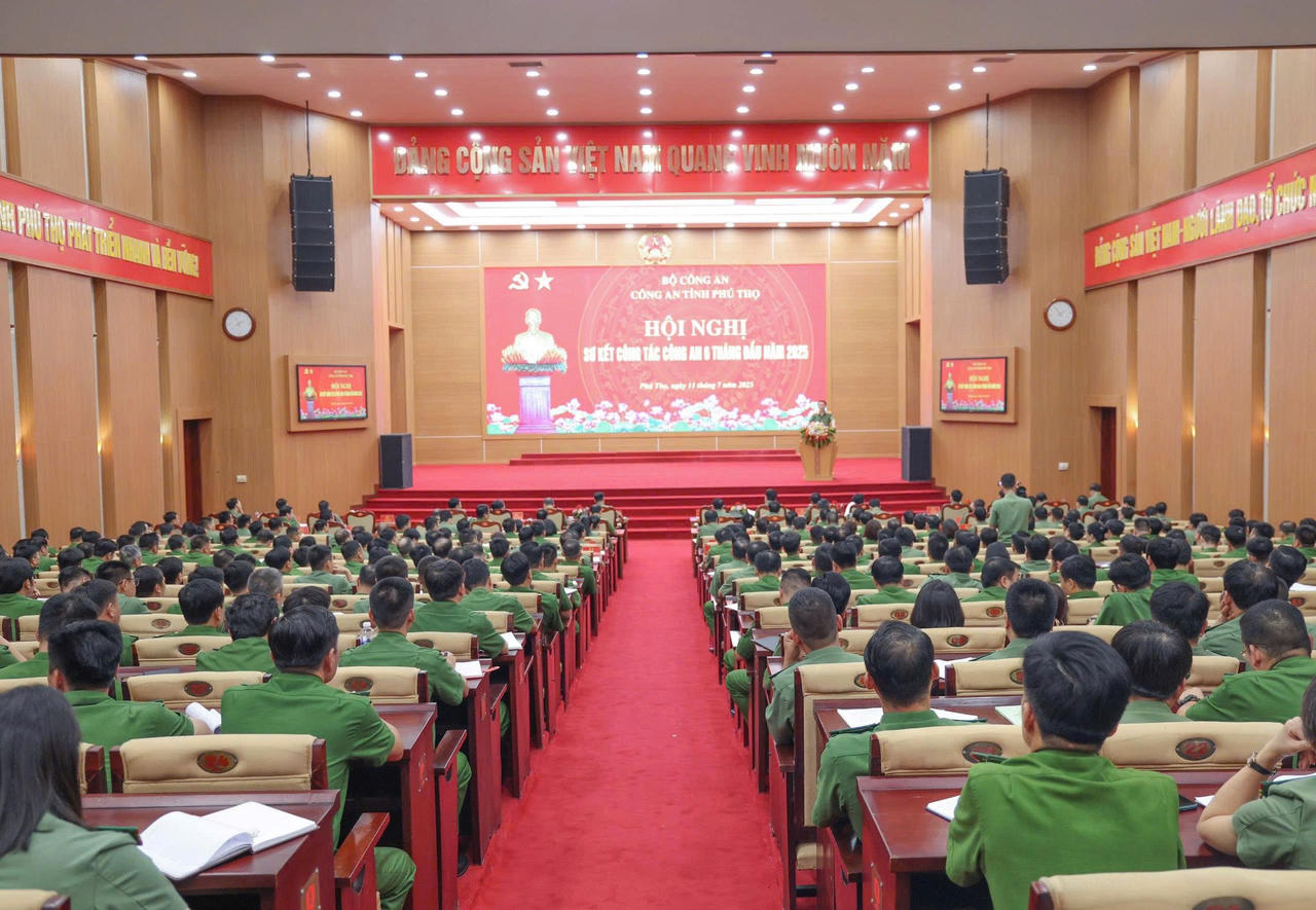 Toàn cảnh hội nghị. Ảnh: Công an tỉnh Phú Thọ  