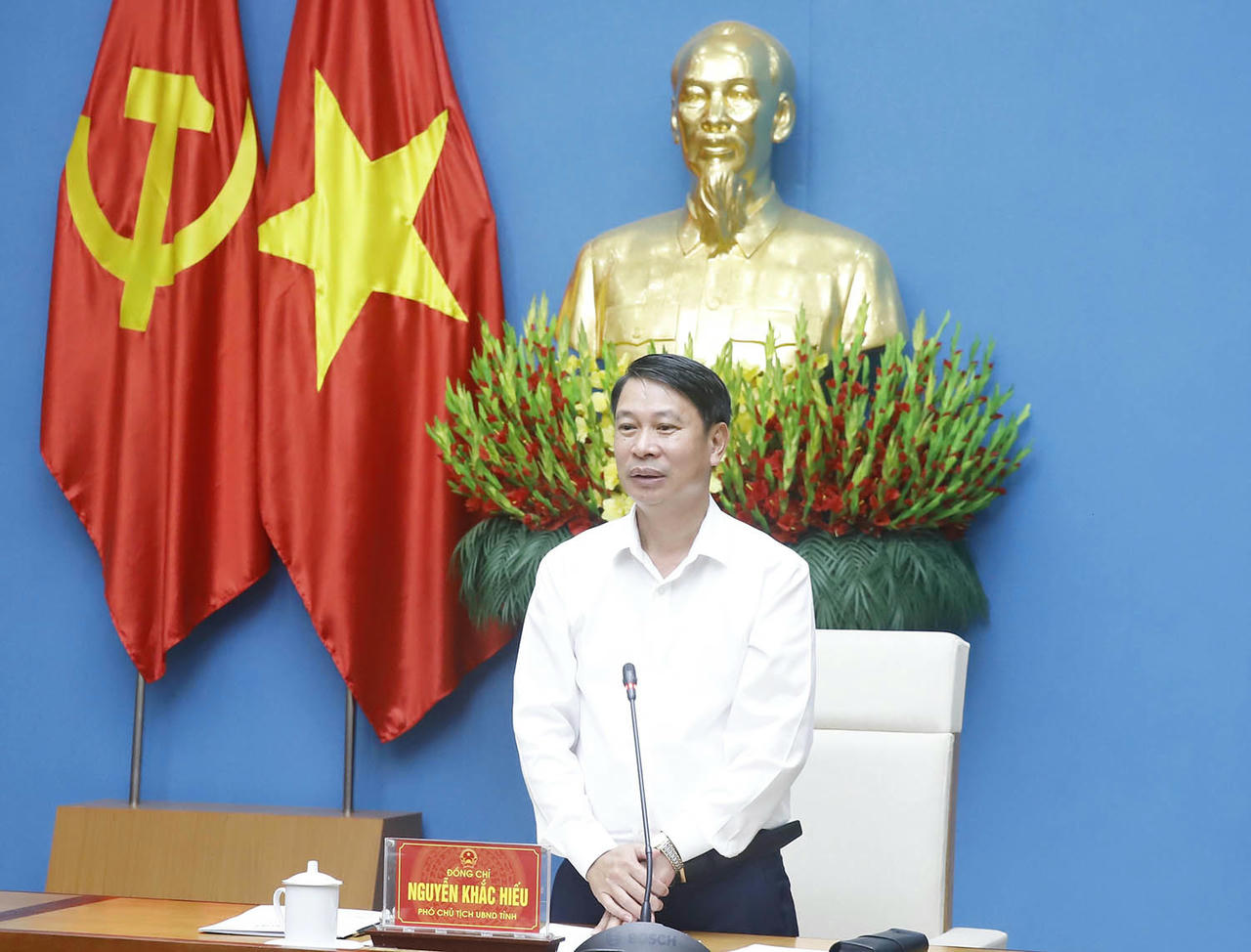 Phó Chủ tịch UBND tỉnh Phú Thọ Nguyễn Khắc Hiếu phát biểu chỉ đạo hội nghị