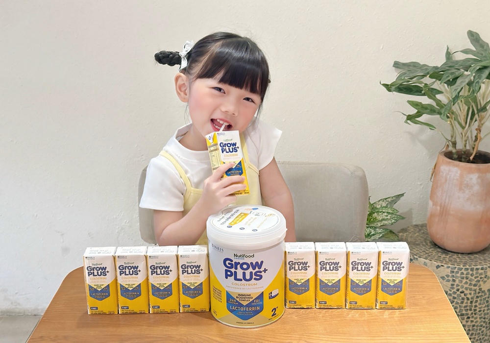 Sữa công thức Nutifood GrowPLUS+ Colostrum Lactoferrin giúp tăng hiệu quả đề kháng cho trẻ nhỏ.