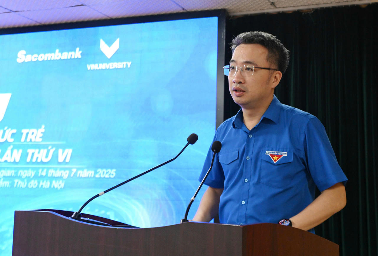 Anh Nguyễn Tường Lâm, Bí thư Trung ương Đoàn, Chủ tịch Trung ương Hội LHTN Việt Nam, Trưởng ban tổ chức Diễn đàn. Ảnh PV