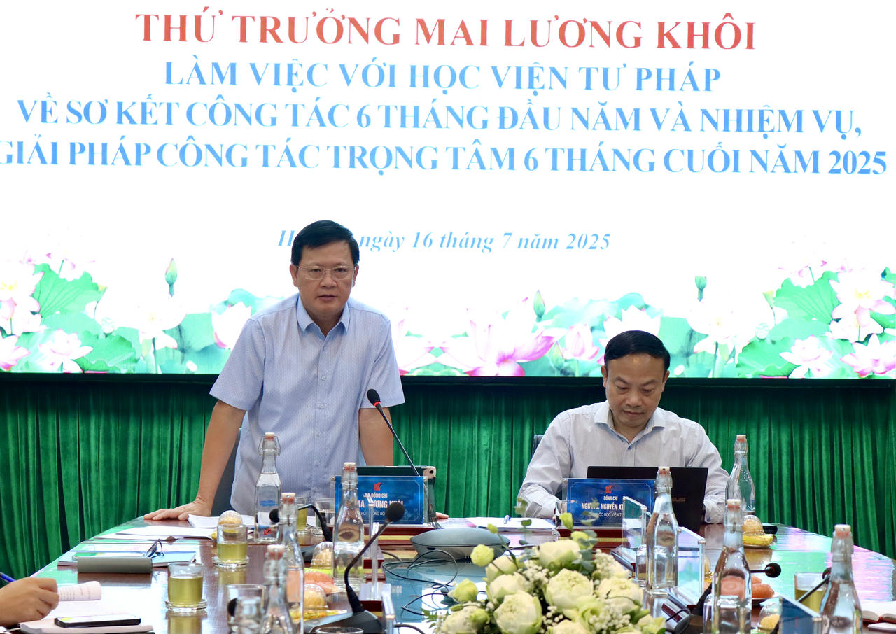 Thứ trưởng Mai Lương Khôi phát biểu kết luận.