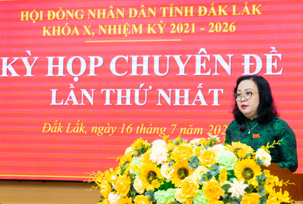 Phó Bí thư Thường trực Tỉnh ủy, Chủ tịch HĐND tỉnh Đắk Lắk Cao Thị Hoà An 