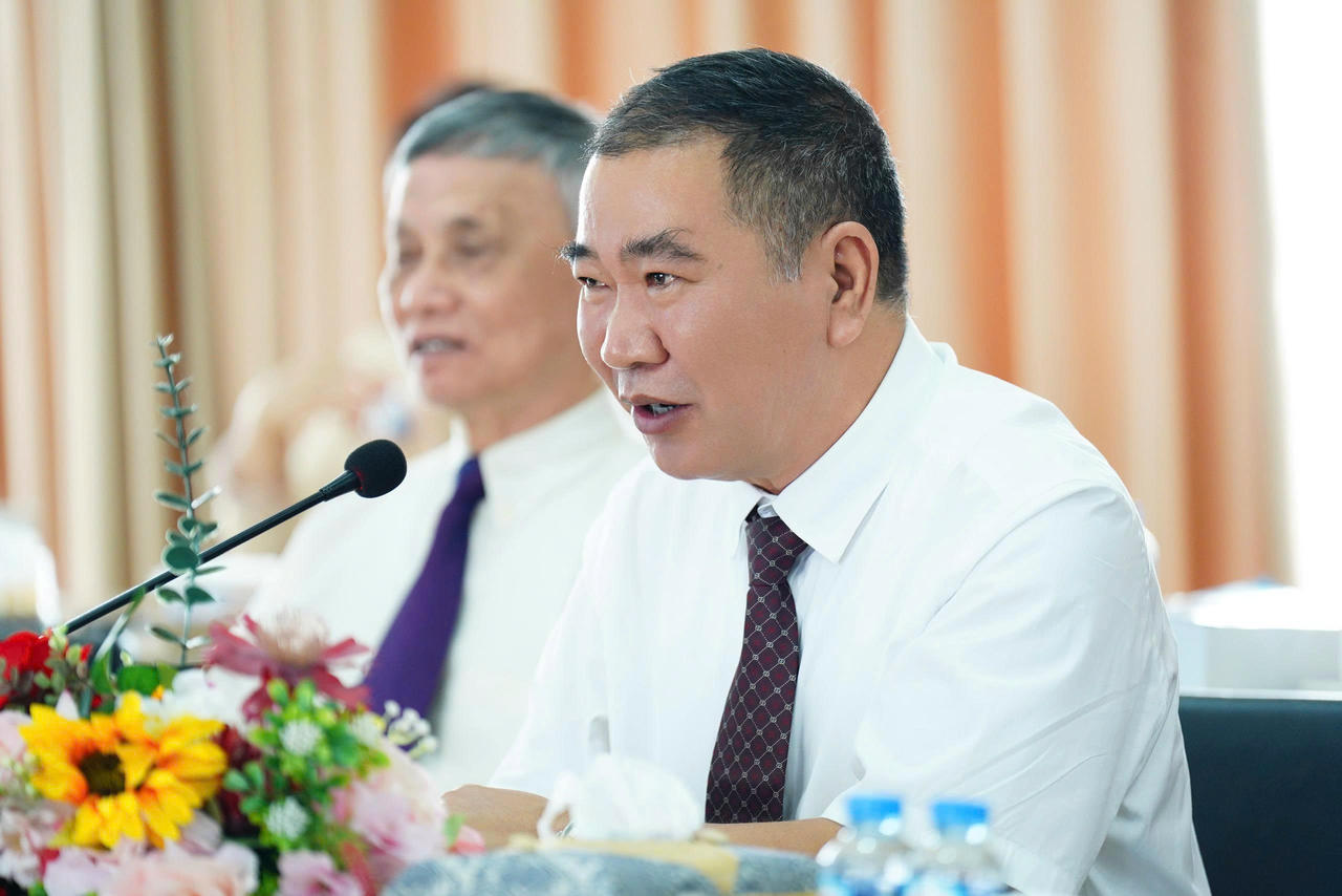 PGS.TSKH. Bùi Xuân Biên – Chủ tịch Hội đồng Trường FBU phát biểu tại buổi làm việc