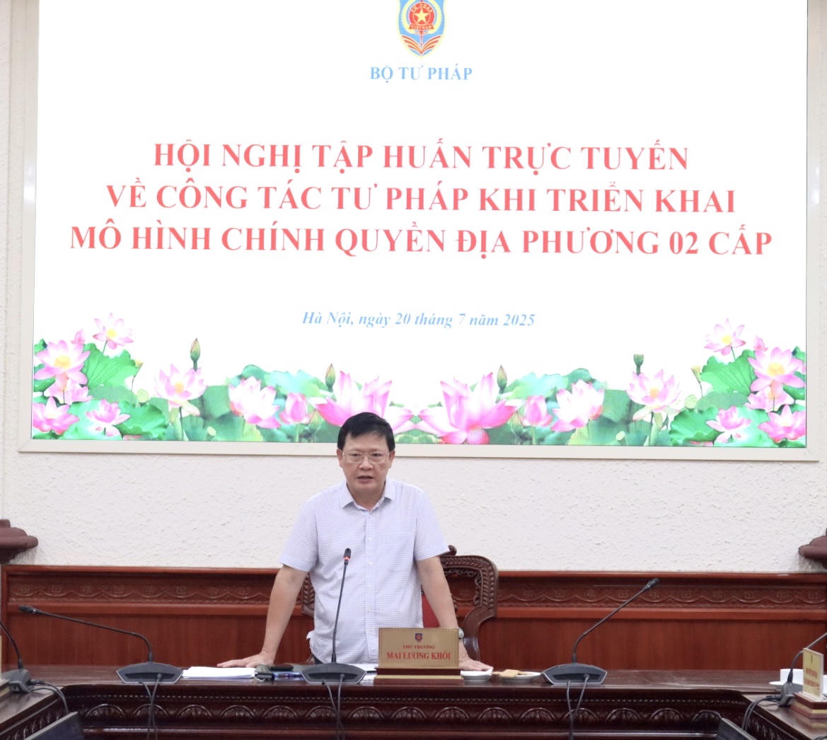 Thứ trưởng Bộ Tư pháp Mai Lương Khôi phát biểu kết luận