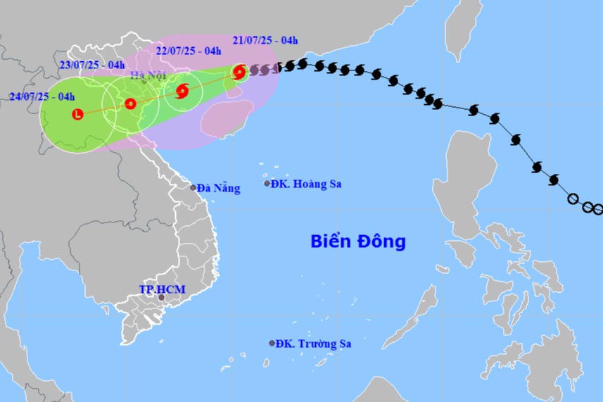 Bão số 3 chỉ cách Quảng Ninh - Hải Phòng  hơn 200km