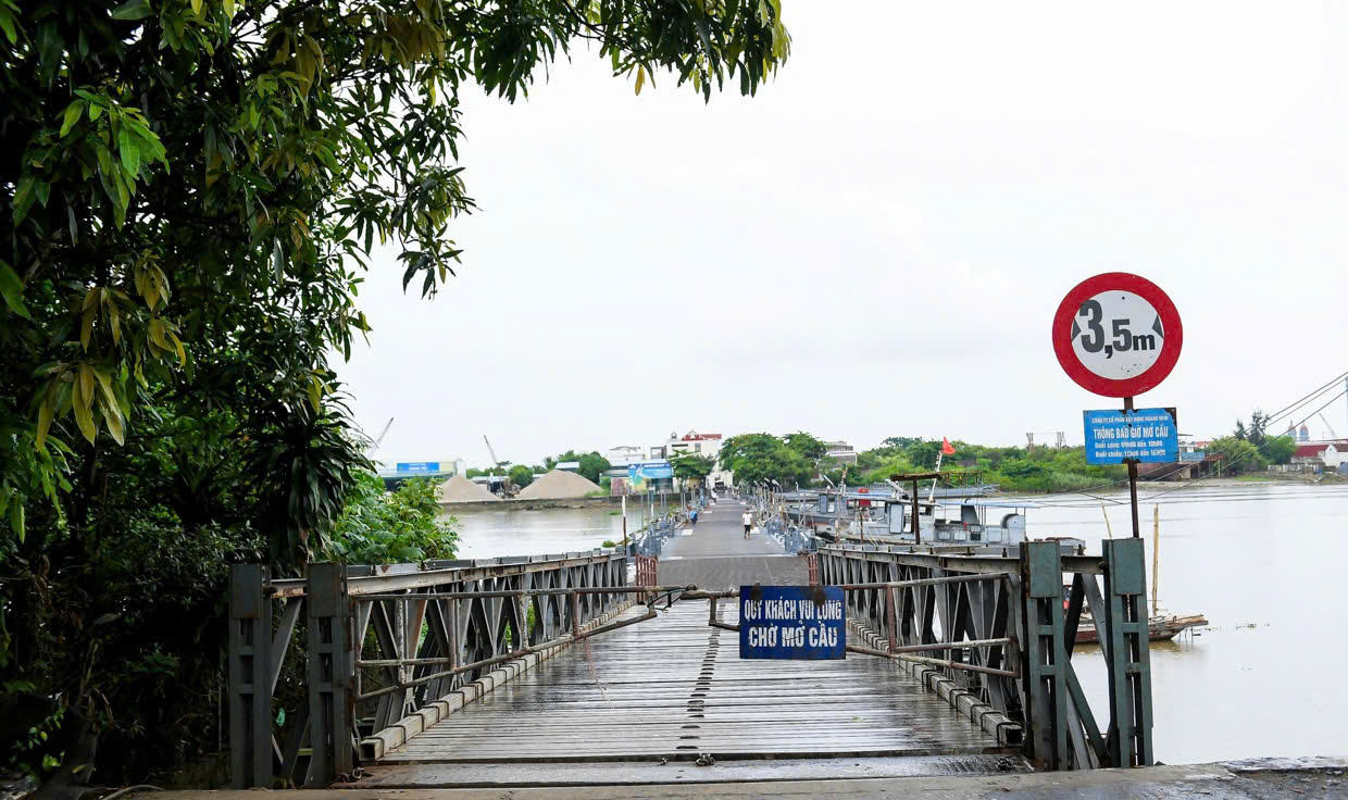 Ninh Bình tạm dừng hoạt động cầu phao Ninh Cường để ứng phó bão số 3