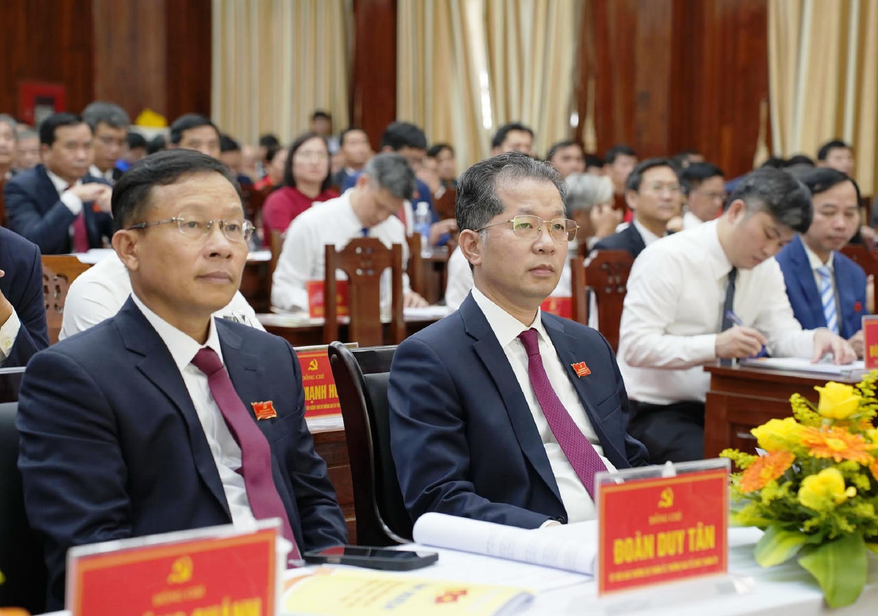Bí thư Thành ủy Đà Nẵng Nguyễn Văn Quảng dự Đại hội. 