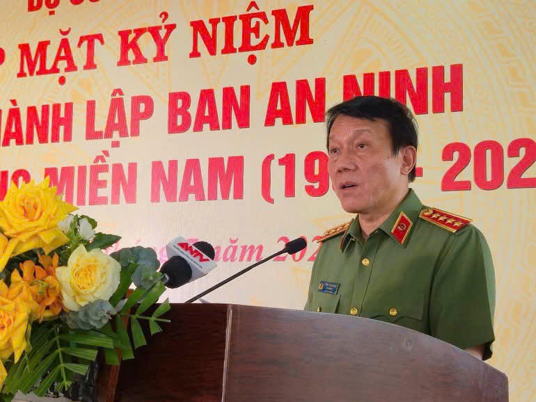 Bộ trưởng Lương Tam Quang phát biểu tại lễ kỷ niệm.